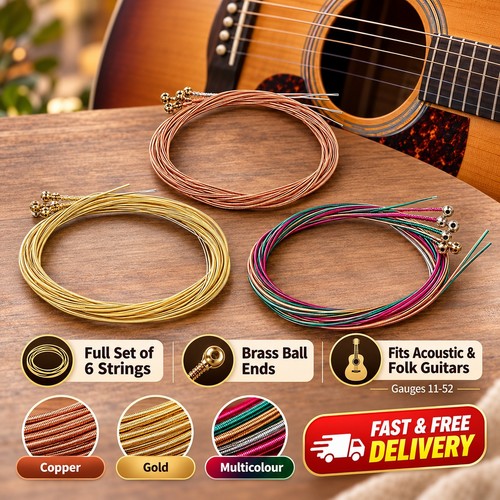 Acoustic guitar strings - acoustic, ✅set