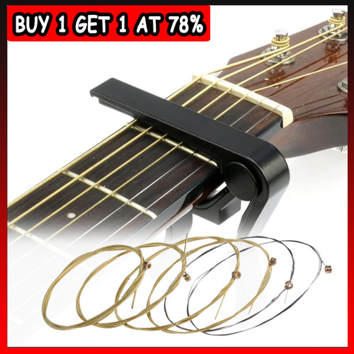 6pcs guitar strings - 6pcs, gold